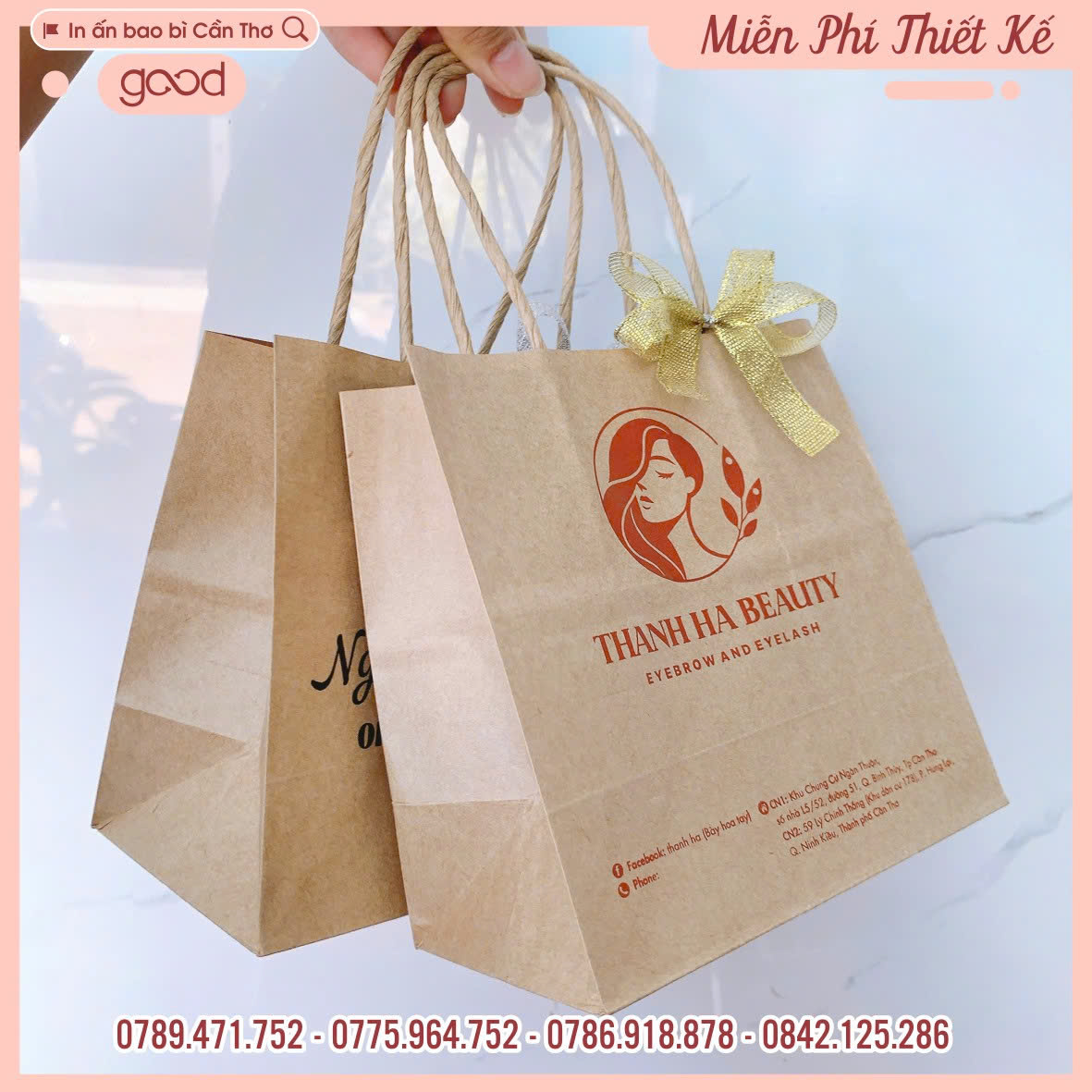 TÚI NÂU IN LOGO THEO YÊU CẦU